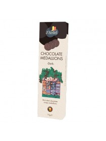 Медальоны хрустящие J’Ardel из горького шоколада с воздушным рисом 75г